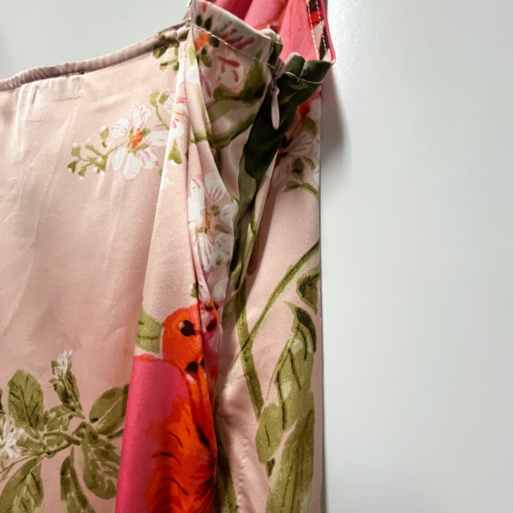 Lulus Remarkable Entrance Pink Floral Print midi Dress Size Small - Picture 5 of 5